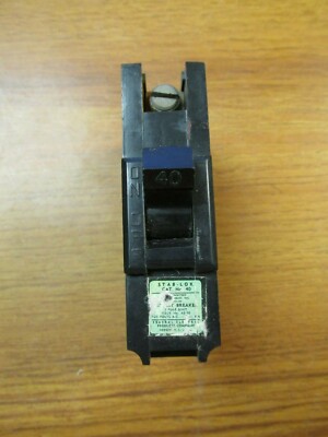 Federal Pacific Type NA Stab-Lok Breaker 1 Pole, 40 Amp, Cat# NA140 ..   I-18