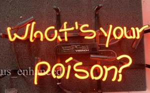 New What S Your Poison Beer Pub Bar Store Poster Neon Light Sign 17 X10 Ebay