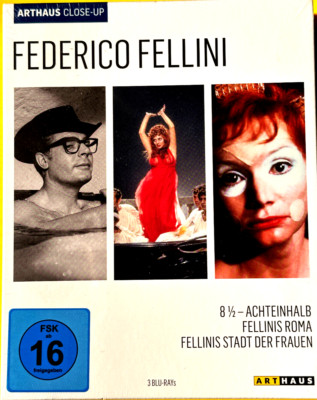 Federico Fellini -  ARTHAUS CLOSE-UP - u.A. Roma / 8 1/2 - 3 BluRay NEU OVP  D10