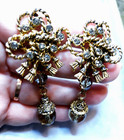 Rare "Heidi Daus" for Jim Walters Smoky Glass Dangle Clip Earrings Gorgeous! #28 — photo 2