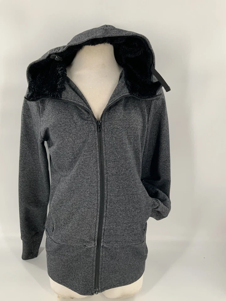 Chaqueta con Capucha de Viaje Betabrand Knockout S Mujer Gris Piel Sintética Cremallera Completa YGI J2-40 Foto 2 de 4