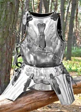 Armor Breastplate Cuirass Knight Steel Medieval Larp Gothic Jacket with tassets