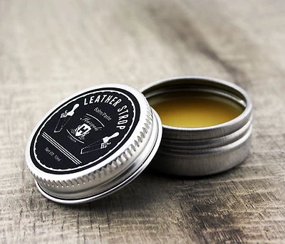 HARYALI LONDON Barber Salon Stropping Leather Strop for Razor Sharpening & Honing with Paste