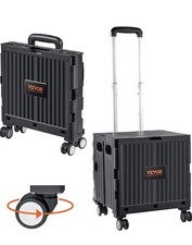 Foldable Utility Cart Black 8822