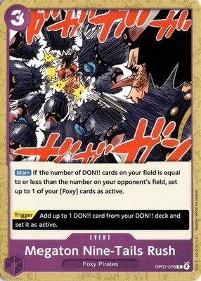 Megaton Nine-Tails Rush C 500 Years in the Future OP07-078 One Piece TCG
