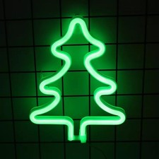 Neon LED Schild Tannenbaum Nacht Licht Wand Deko Lampe Beleuchtung Weihnachten