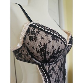 Victoria&rsquo;s Secret Sexy Little Things French Maid Lingerie 36C Lace Babydoll Y2K