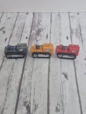 (3) Vintage TYCO Painted Plastic HO Scale Crawler Construction Vehicle Lot