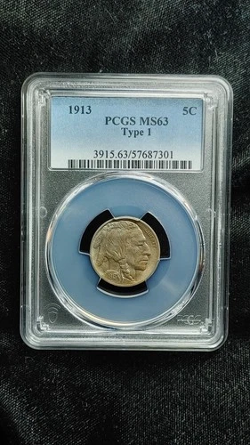 1913 Type 1 Buffalo Nickel 5C PCGS MS63                                     5628