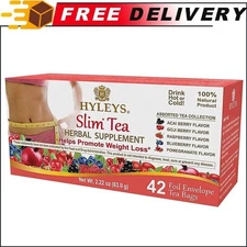 Hyleys Slim Tea 42 Ct Assorted, Weight Loss Herbal Supplement Cleanse And Detox