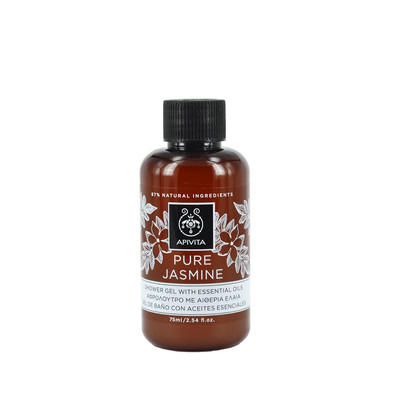 APIVITA Pure Jasmine Mini Duschgel mit ätherischen Ölen mit Jasmin 75ml