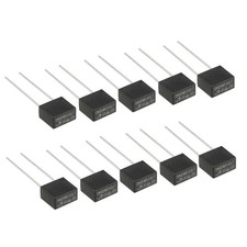 10 x DIP Mounted Miniature Square Slow Blow Micro Fuse T3.15A 3.15A 250V Black