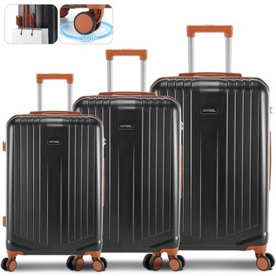 Luggage Sets 3-Piece Expandable Hard Shell Suitcase with Spinner Wheels TSA Lock