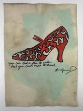 Andy Warhol COA Art Painting Original Drawing Vintage Paper Signed