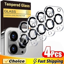 4x For iPhone 17 16 15 14 13 12 11 Pro Max Tempered Glass Camera Lens Protectors