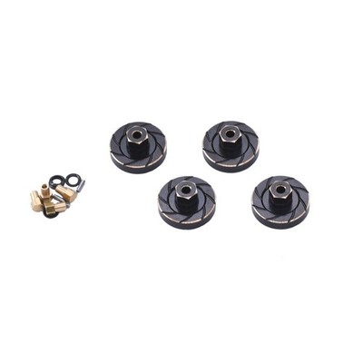 NZ Axial SCX24 5mm Brass Wheel Counterweight 4pcs set 9.4g Black Gold Color