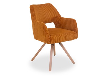 casa NOVA Armlehnstuhl NADEGE BHT 58x87x57 cm gelb