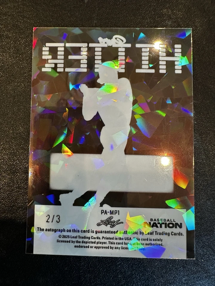 Autógrafo 25 Leaf Baseball Nation Mike Piazza Orange Sparkles #2/3 Dodgers  Foto 2 de 2