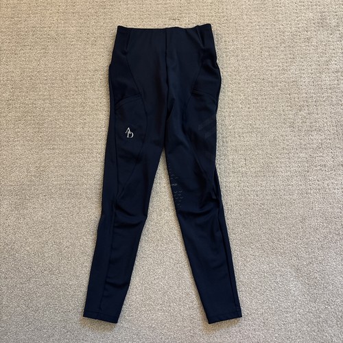 Aztec Diamond Equestrian Pants Teen Blue Leggings Elastic Ridding Front Pocket