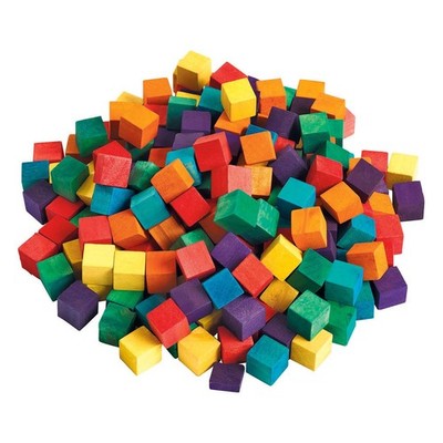 Colored Wood Cubes - 196 Pieces (Item # CWCB) by Colorations (US IMPORT)