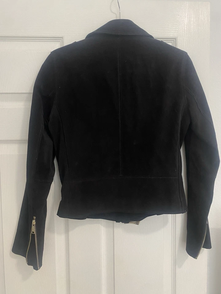 Michael Kors 女式麂皮绒皮夹克,M 码 — 第 4/4 张图片