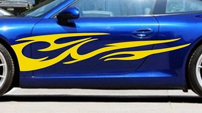 Flame decals are a cheap and easy way to try some flames on for size.