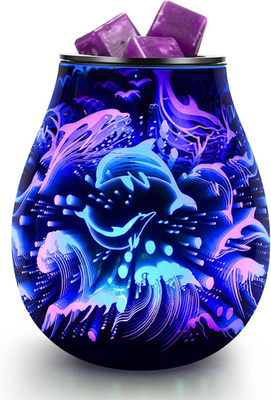 #ad #ad Dolphin Oil Burner 3D Glass Electric Wax Warmer Wax Burner for Scented Wax with $21.94