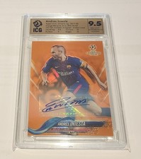 2017-18 Topps Chrome UEFA Champions League Orange Ref Auto Andres Iniesta 19/25