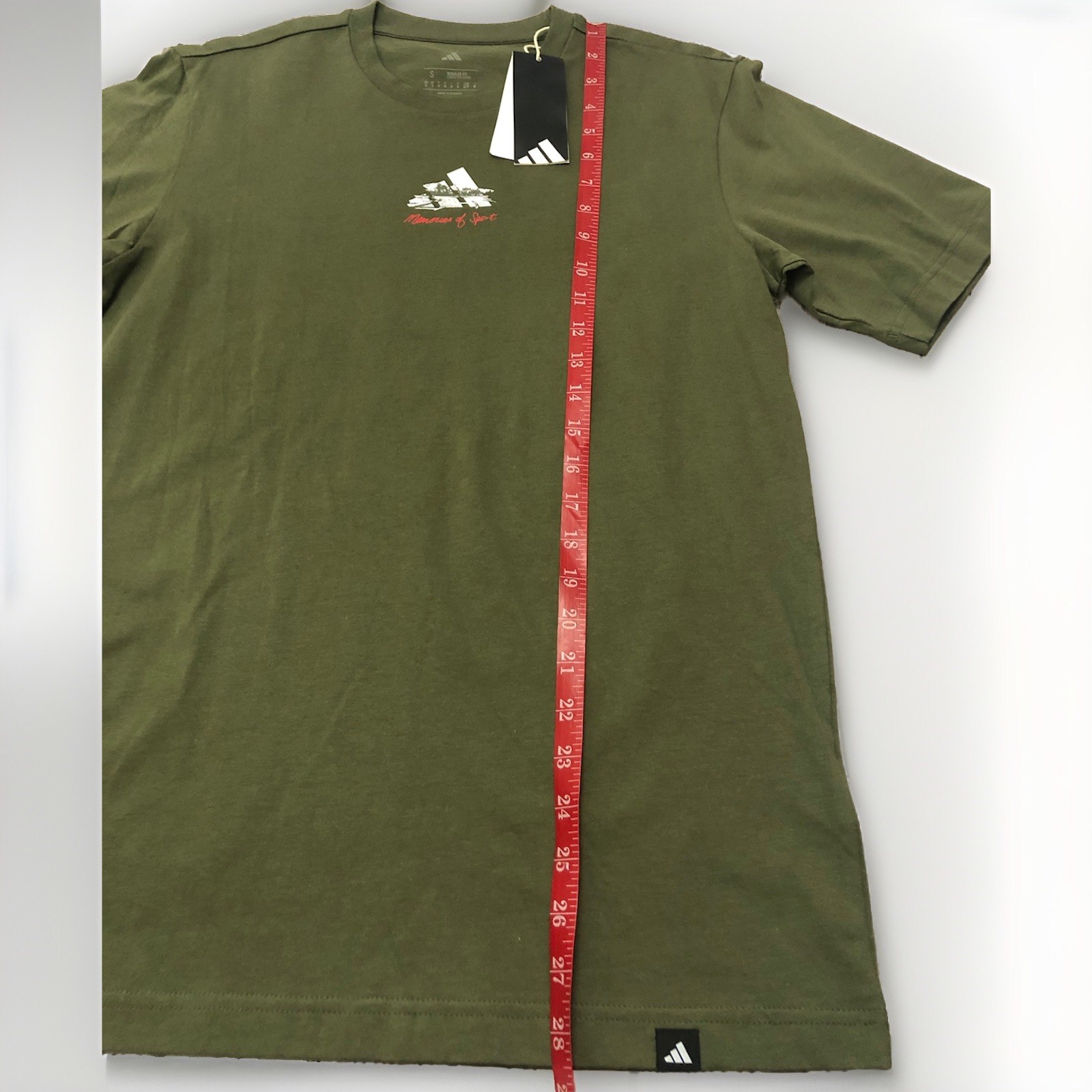 ADIDAS MEN T-SHIRT MEMORIES OF SPORT GALLERY GRAPHIC JM6439 OLIVE STRATA thumbnail 3