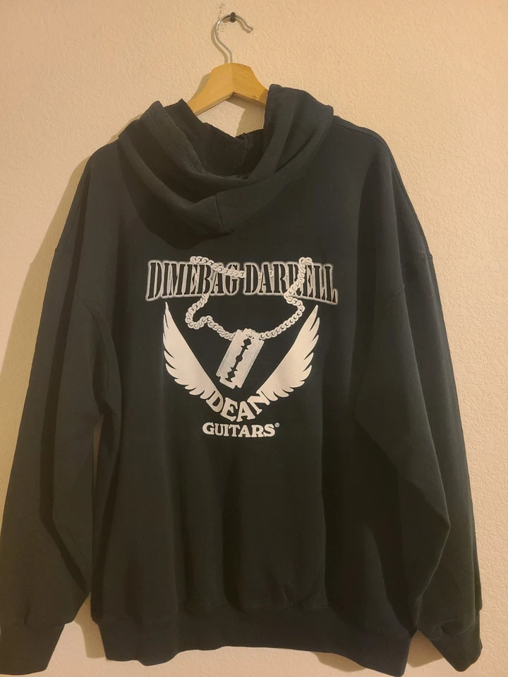 Rare Vintage Y2k 2004 Dean Guitars Dimebag Darrell Pantera Memorial Hoodie XL - Image 4 of 4