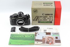  Top MINT in Box Canon AE-1 Program Black Body SLR 35mm film Camera From JAPAN
