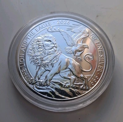 2026 Lion And The Eagle 1oz Silver .999 Royal Mint - Image 1 of 2
