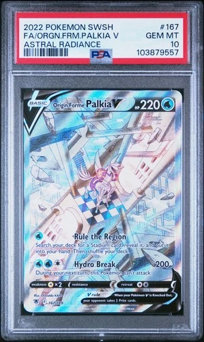 Origin Forme Palkia V PSA 10 - 167/189 - Alt Art - Astral Radiance - Pokemon
