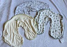 Original Boppy Feeding Nursing Pillow Cover Lot 3 Cream Organic Leaves Baby