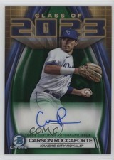2023 Bowman Draft Class of Green Refractor 43/99 Carson Roccaforte Auto 19n6