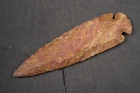 4.4" Flint Spearhead Handmade Spear Point Knife Blade Arrowhead 119