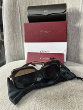 Cartier CT0196SA 002 Women's Square Brown Gradient Sunglasses