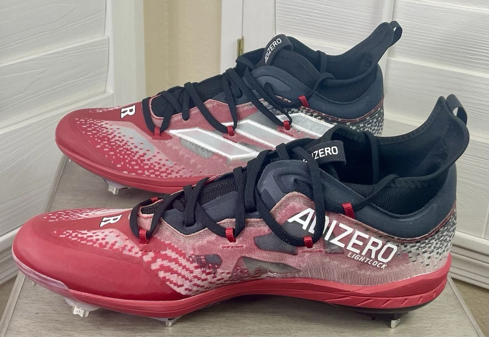 Adidas Adizero Afterburner ‘Rutgers University’ - Baseball Cleats - Men’s 12.5 - Image 2 of 4