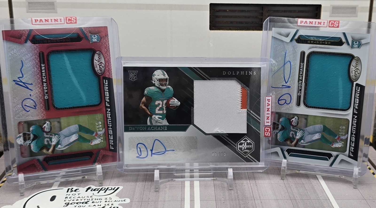 2023 De'Von Achane RPA 3-card LOT (Sealed) Limited 151 - Certified FFMS-32 🐬