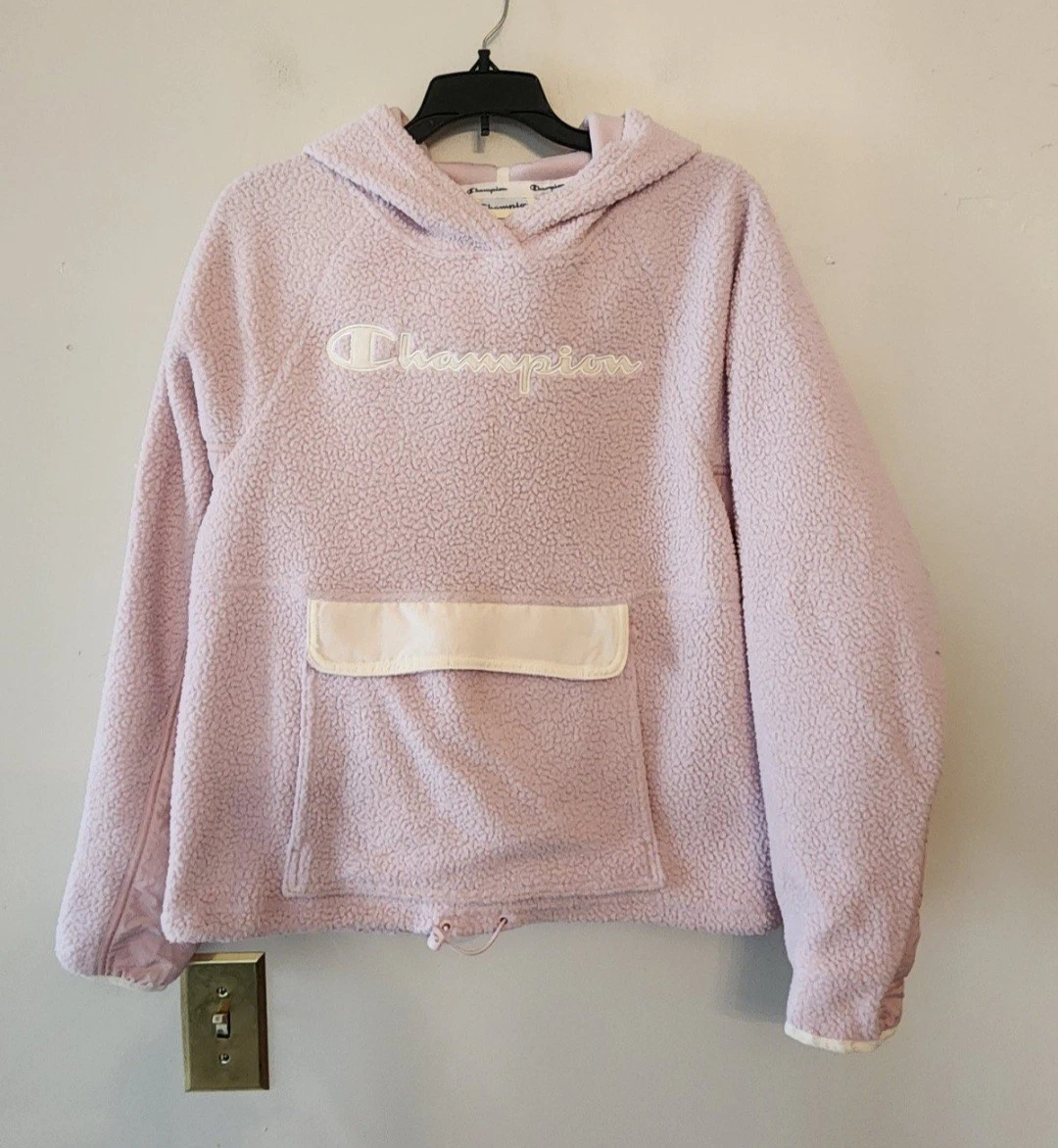 Champion fleece pink hoodie size womens medium
