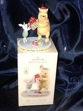 NEW OPEN BOX HALLMARK DISNEY WINNIIE THE POOH BABYS FIRST CHRISTMAS ORNAMENT