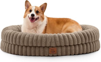 Orthopedic Dog Bed for Large Dogs, Waterproof Faux Rabbit Fur Dog Couch with Egg