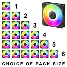 Image of Arctic P12 Pro A-RGB 120mm PWM Case Fan 3000 RPM 77 CFM 4-Pin Black Pack