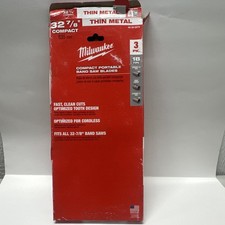 Milwaukee 48-39-0579 Portable Band Saw Blades 32-7/8" 18 TPI HSS 3-Pack   Fits M