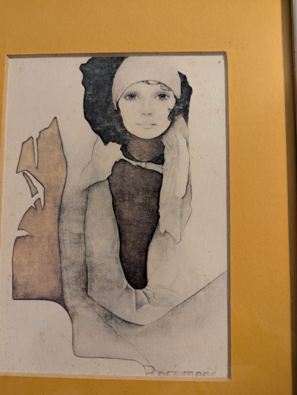 Vintage 1973 Christine Rosamond  Lithograph 