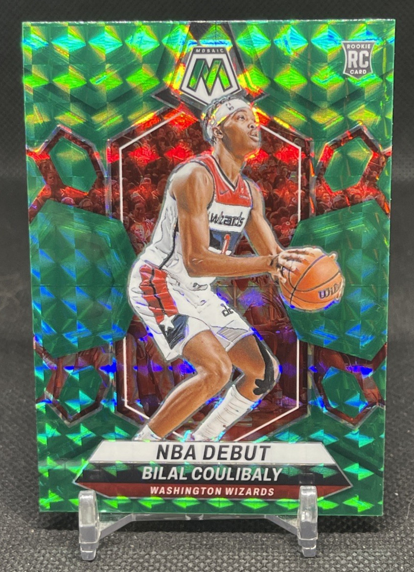 2023-24 Panini Mosaic - NBA Debut Bilal Coulibaly #268 Green Mosaic Prizm (RC)