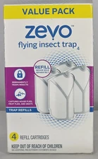 Zevo Flying Insect Trap Fly Trap Refill Cartridges (Twin Pack, 4 Cartridges)