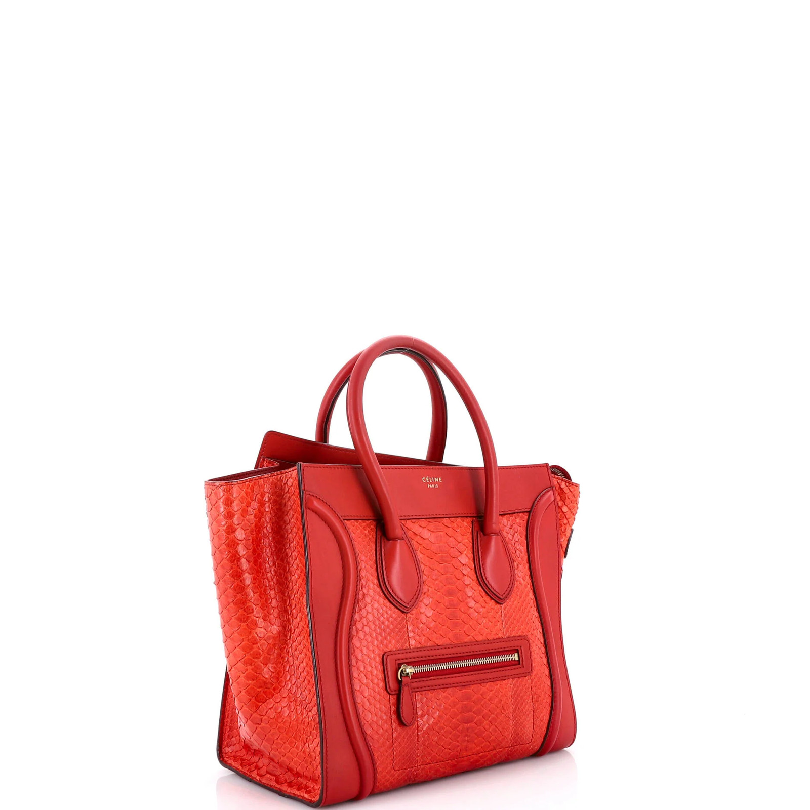 Celine Luggage Bag Python and Leather Mini - image 2