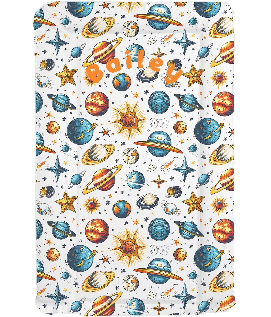 Planet Playtime Personalised Baby Changing Mat Padded, Wipe Clean Nursery
Opens in a new window or t