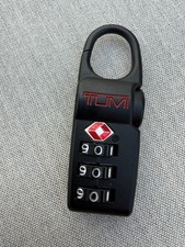 NEW TUMI ALPHA Metal TSA Complaint Luggage Combination Clip Lock - MATTE BLACK